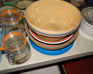 Vintage bowls for display