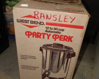 Party Perk, by West Bend.  This one is stainless steel, and not see thru like the other magic percolator.