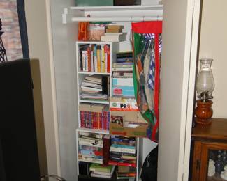 Another closet full of books, and two strong boxes on the shelves