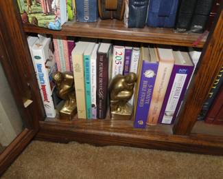 Very nice collection of Biblical publications, and wonderful pair of brass bookends