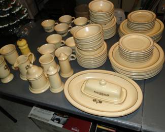 Another picture of the Pfaltzgraff set, complete with all the serving and other accessory pieces.  