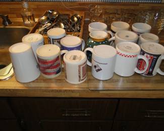 Assorted coffee mugs, make great gift holders