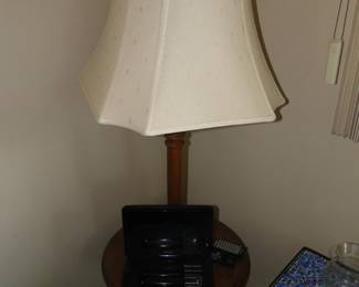 Tall wood table lamp