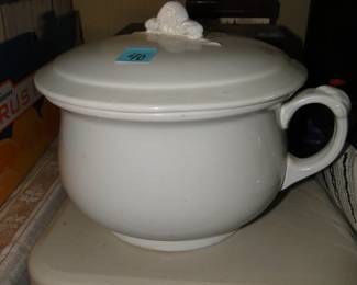 Large, white soup tureen. Blends nicely with any style serviceware