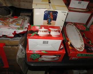 Noel Christmas china and serving sets