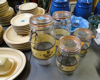 Fun vintage glass storage jars