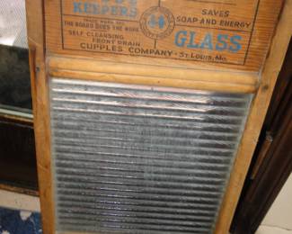 Vintage washboard.  Requires no hard rubbing, complete with self cleaning front drain