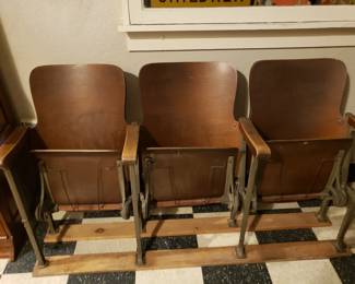 Set of 3 Theater Chairs 