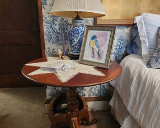 Antique tilt-top side table 