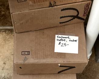 #83	Dell Keyboard, Mouse & Router	 $25.00 
