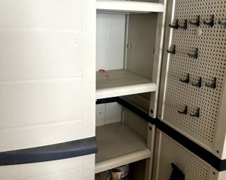 #128	Workforce Rubbermaid 4 Shelf Cabinet w/2 doors  - 30x19x70	 $75.00 
