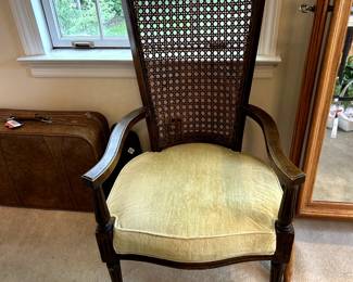 #44	Lime/yellow Cane back Chair	 $50.00 
