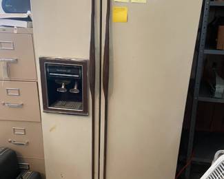 #141	Kenmore SXS almond color Frig 	 $75.00 			
