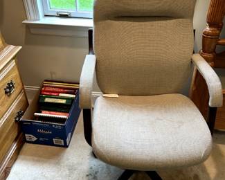 #43	Cream Fabric Office Chair - (as is fabric)	 $20.00 
