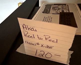 #26 Akai Reel to Reel Model X-255	 $120.00 
