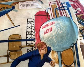 #29 Bionic Man - 6 million dollar man w/Nasa scrap fabric lot (some large pieces - some has been cut as is)	 $60.00 
