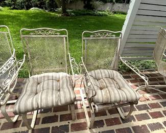 #96	St of 2 Wrought Iron Bouncy Chairs	 $140.00 

