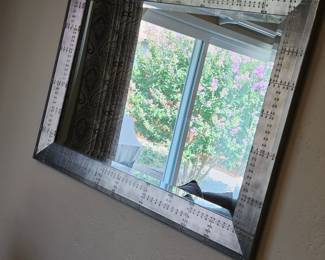 Beveled Mirror Metal Framed 