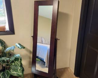 Black Framed Standing Mirror which is actually a great jewelry box! Faux Plant. 