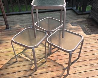 4 small outdoor tables