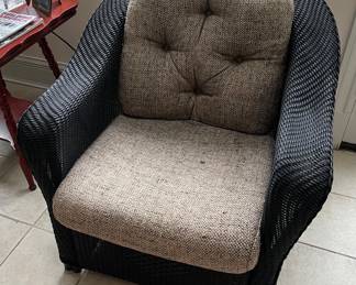 Modern Black Wicker Chair 35 x 33 x 34 2 total. They are identical. $350 each