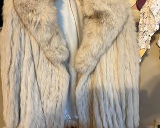 Silver Fox Fur Coat. Unbranded