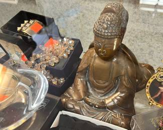 Bronze Buddha bookends