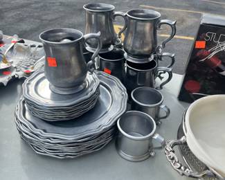 Pewter dinnerware 