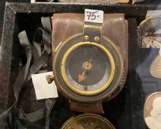 WWI Compass and badge