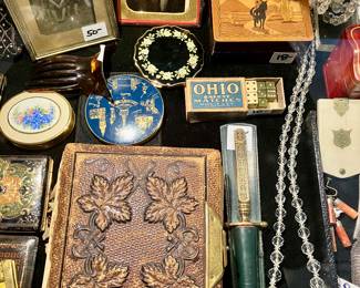 compacts, antique photographs, we also have a Yankee Civil War Officer Photo from Penn