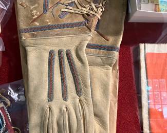 Leather Cowboy Gloves from a trip taken in 1919