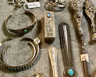 Sterling Silver jewelry, Native American pieces, charm bracelets