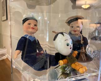 Dolls purchased on the Queen Mary boat ride to England for the Coronation of Queen Elizabeth