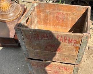 vintage milk crates