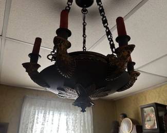 Vintage light fixtures throughout the house