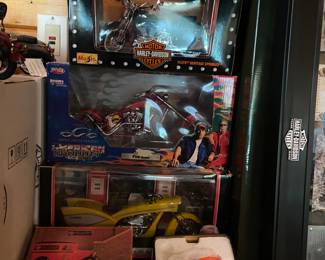 A few of the Harley motorcycles available