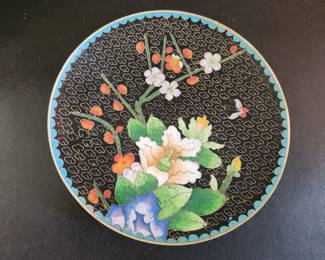 Vintage Chinese Cloisonné Plate