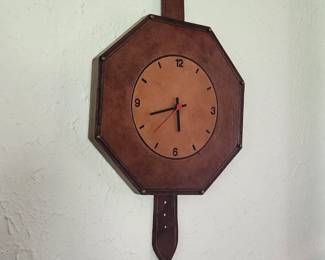 Leather Wall Clock
