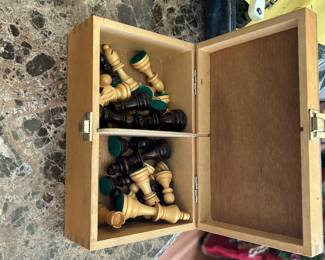 Vintage chess pieces 