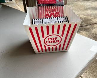 Popcorn bowl and bags 