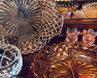 Pink and so pretty.  There is also a large platter to match not pictured.