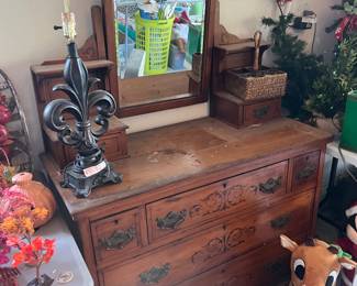 Antique Dresser and Mirror.  Beautiful.