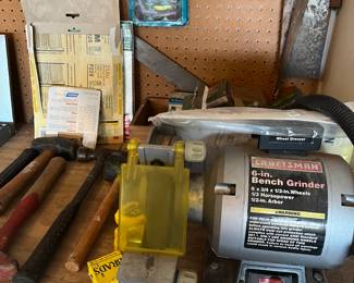 Craftsman Bench Grinder and many more electric hand tools.