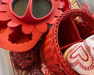 Valentines Decor and Linens.