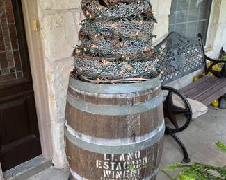 Wine barrel.