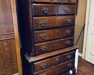 Tall boy antique dresser. 