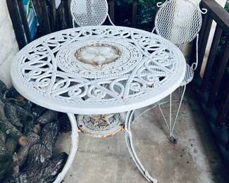 Wrought Iron Bistro Set.