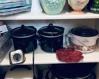 Kitchen appliances. Hall pottery.