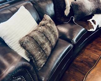 Faux fur pillows.