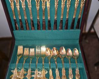 More gold plated flatware